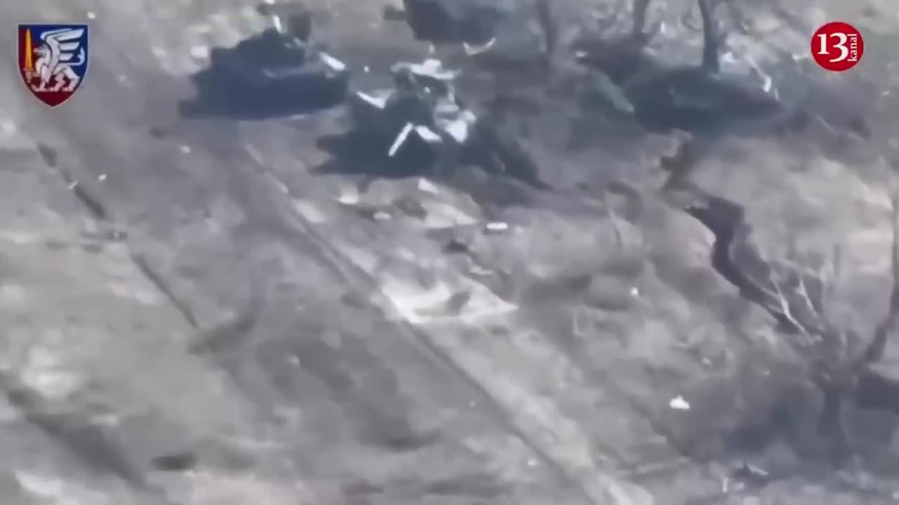 Ukrainian kamikaze drones destroyed large number of Russian military equipment and trucks