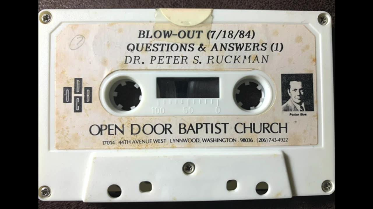 1984 Q & A with Dr Ruckman (1984!) Pastor Steve Sturgeon asks question