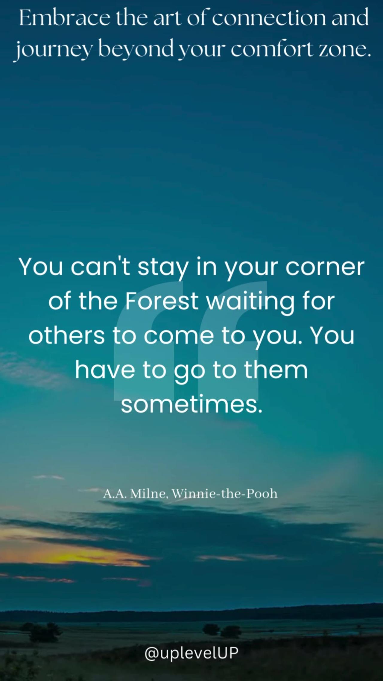 Discover the power of reaching out to others and venturing beyond your comfort zone.  #motivation
