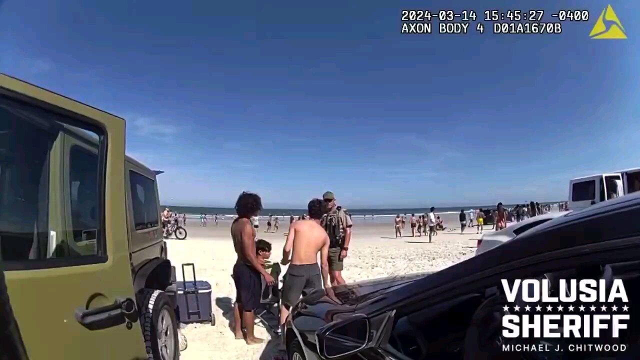 BREAKING: Spring breaker pulls gun on the beach outside Daytona, gets chased by police.