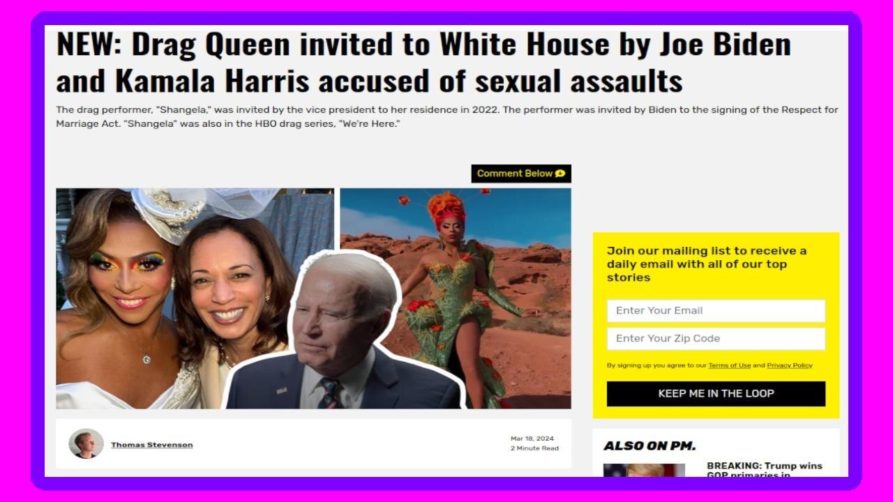 DRAG QUEEN Invited to White House Accused of SEXUAL ASSAULTS