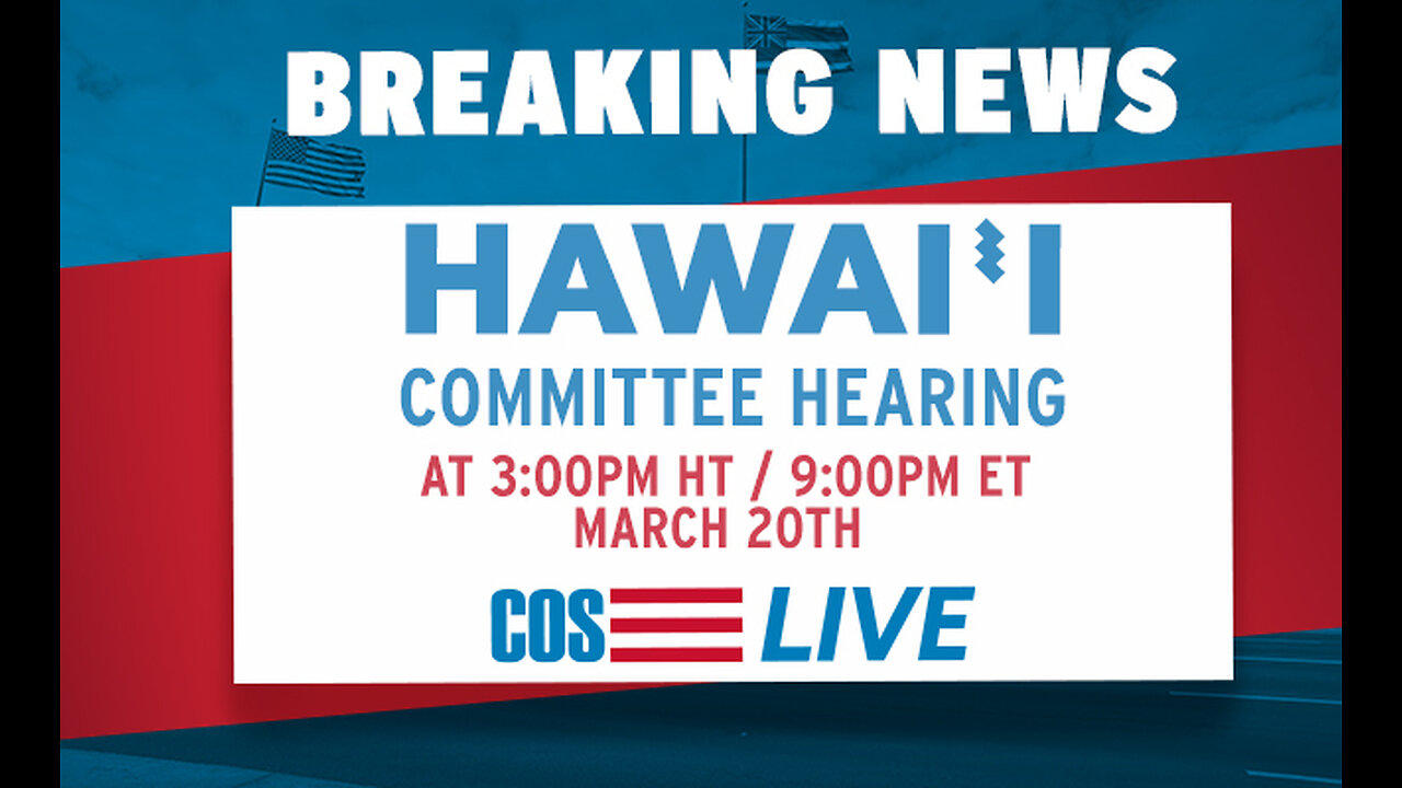 Hawaii Committee Hears Public Testimony on Convention of States | COS LIVE