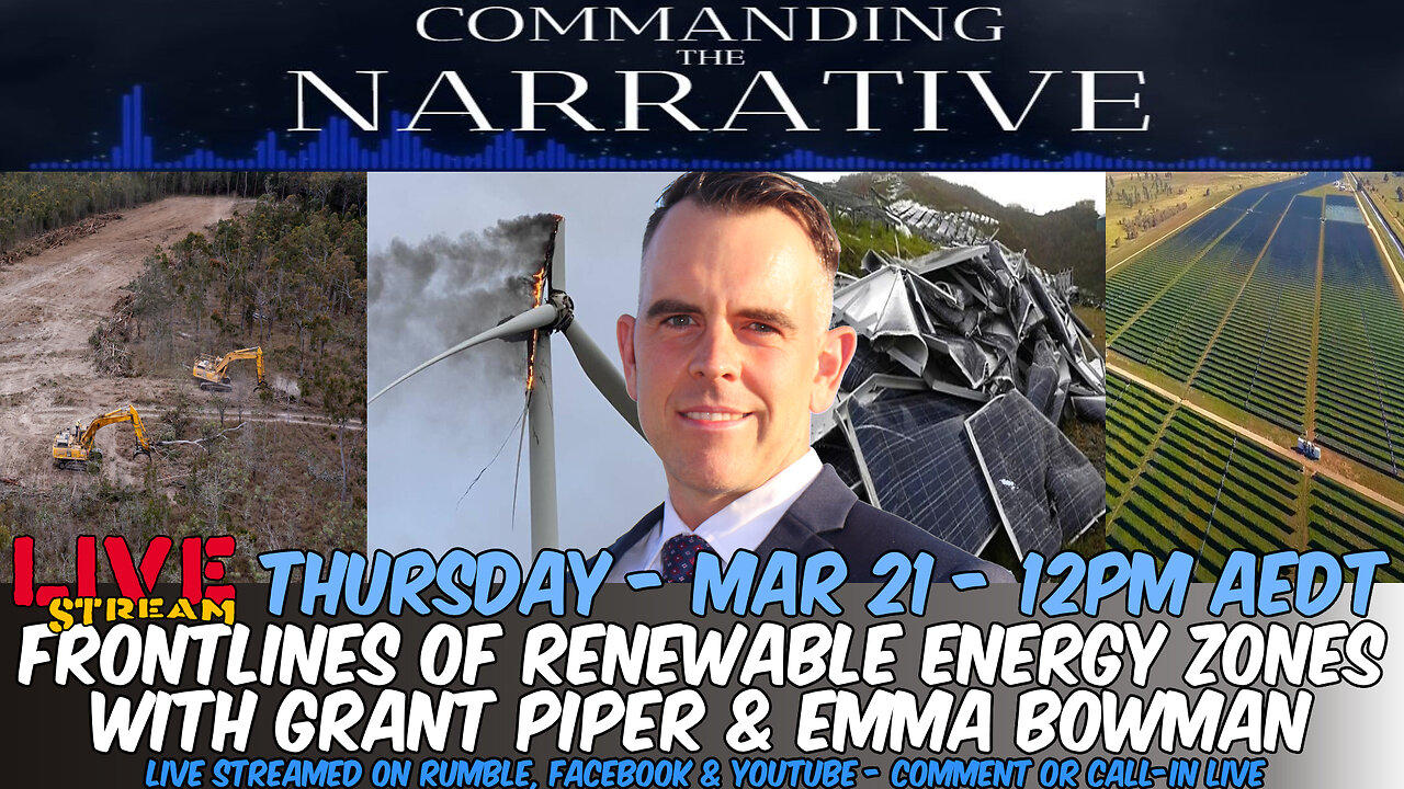 Frontline of Renewable Energy Zones - With Grant Piper & Emma Bowman - LIVE Thurs, Mar 21 at 12pm