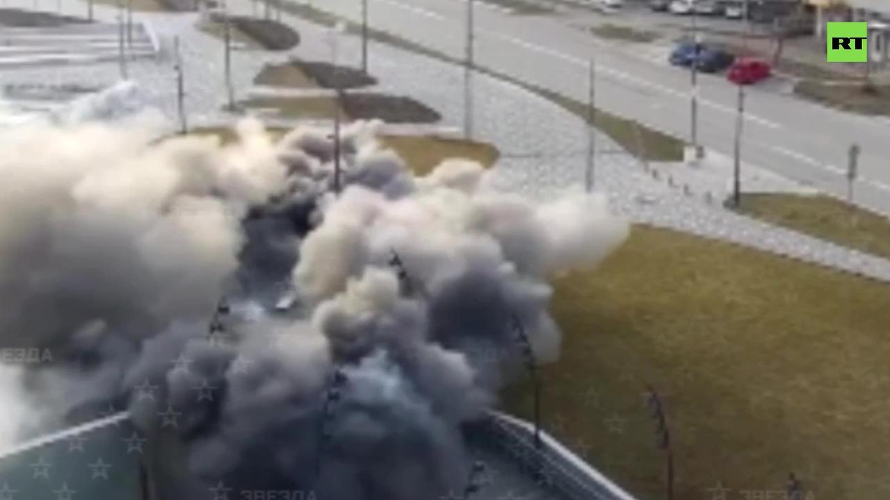 Rocket hits grounds near Belgorod-Arena sports complex