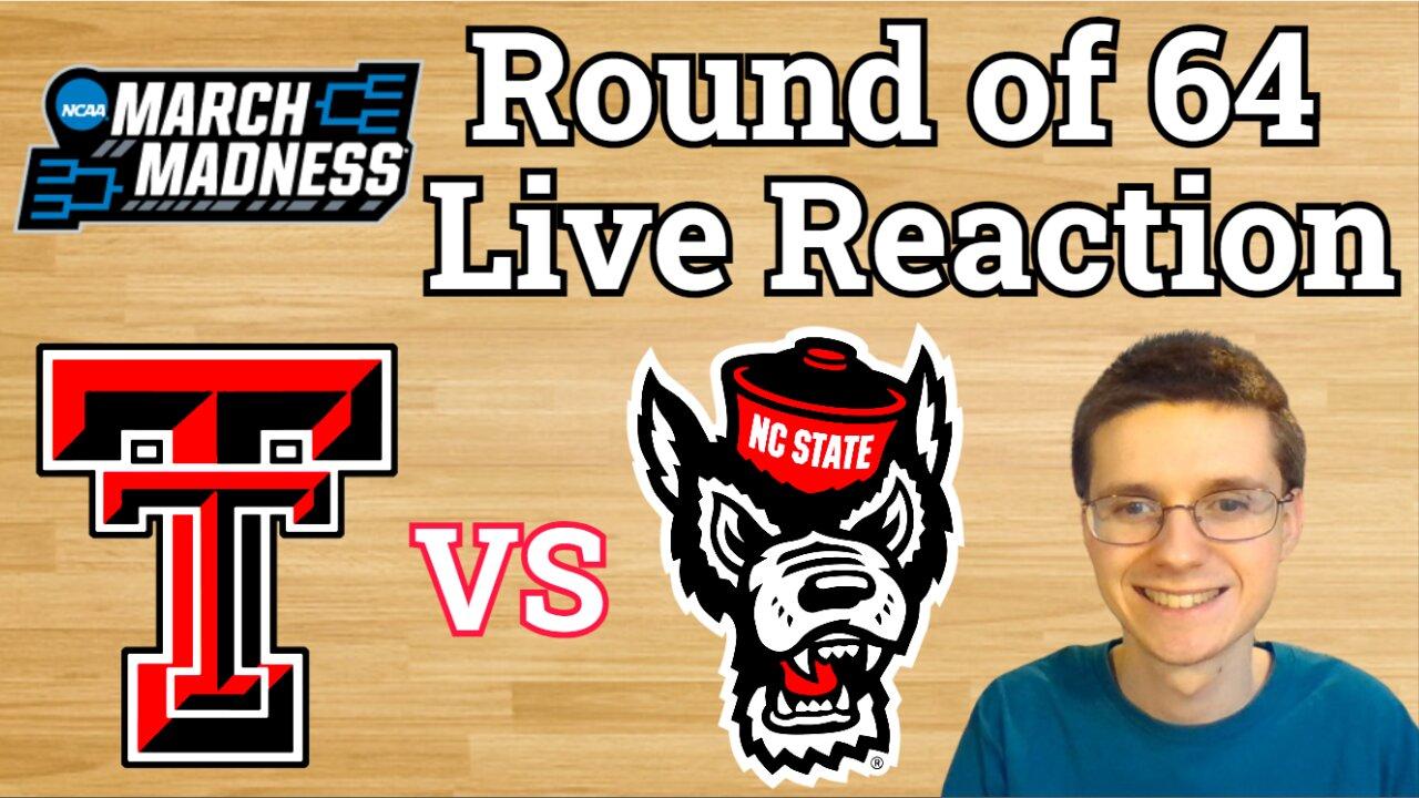 Texas Tech vs NC State Round of 64 March Madness 2024 Live Reaction!!! #cbb