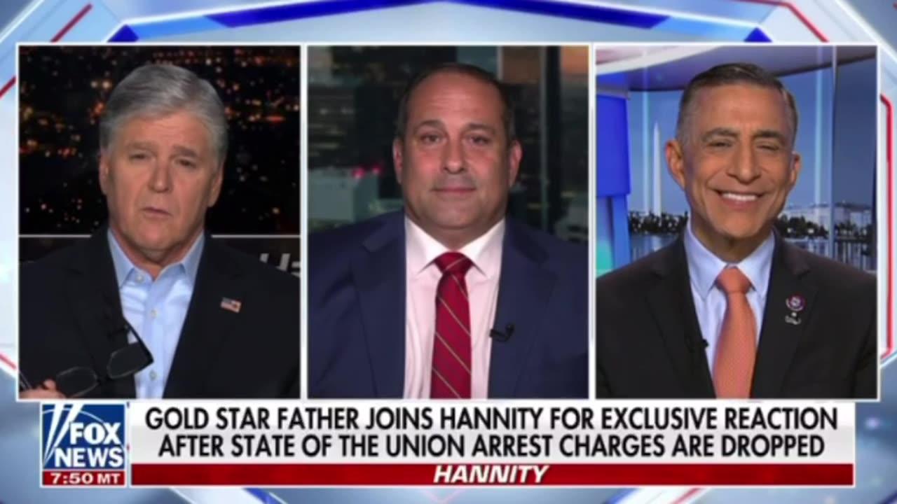 Goldstar father joins Hannity for exclusive reaction after charges are dropped