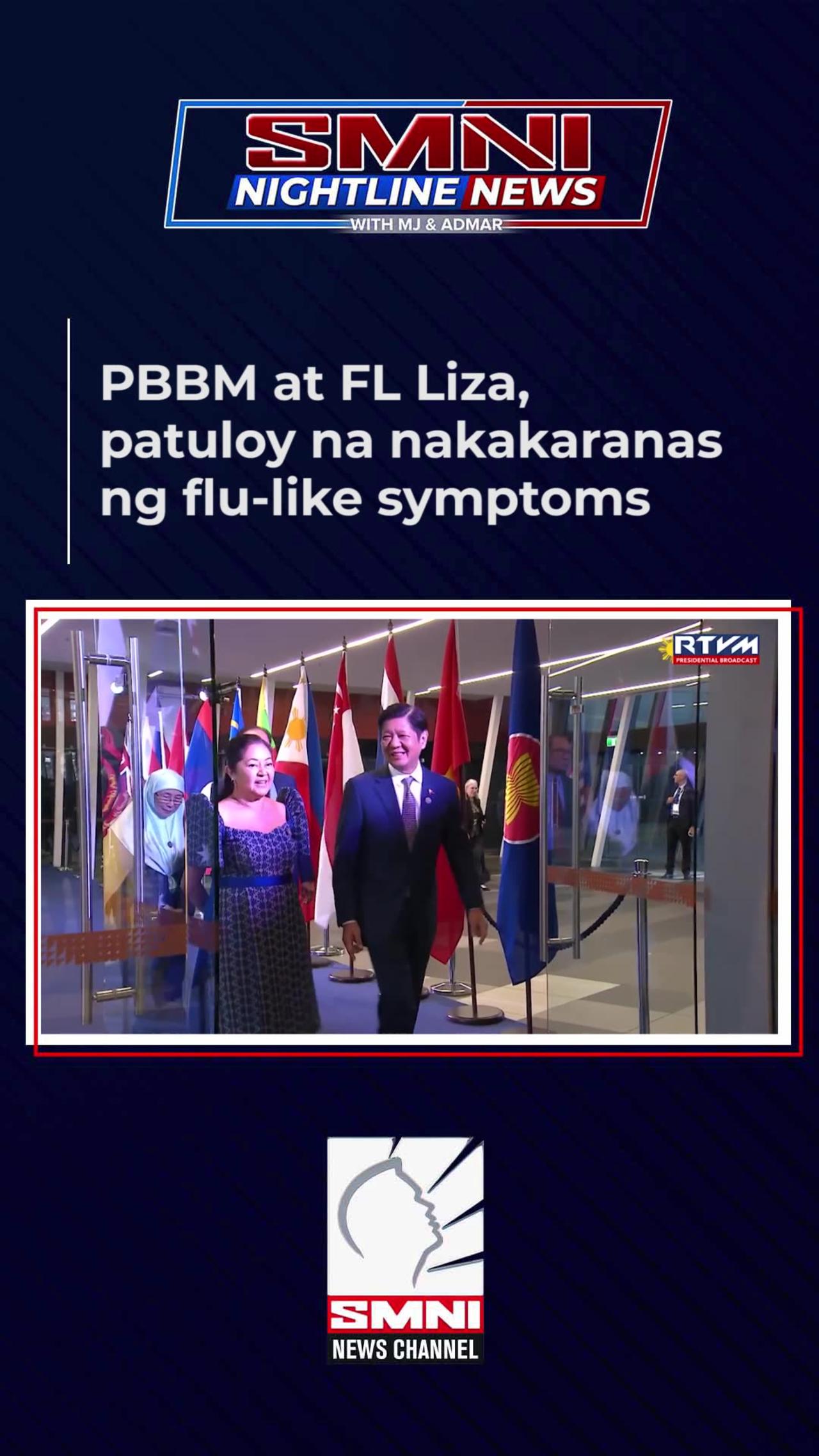 PBBM at FL Liza, patuloy na nakararanas ng flu-like symptoms