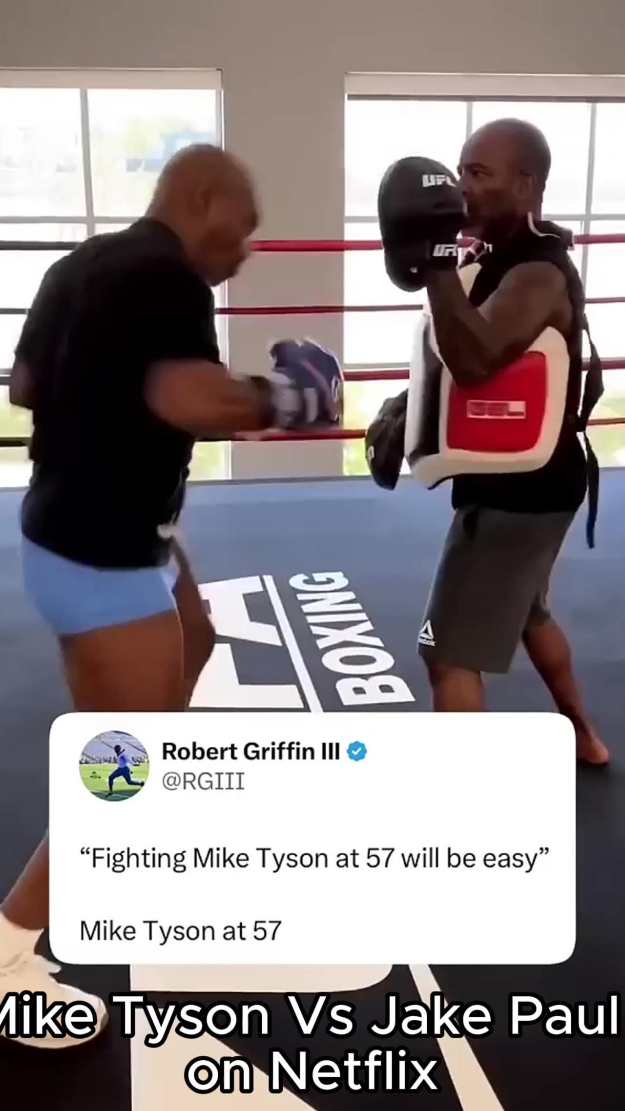 Mike Tyson shows off his first day of training to fight Jake Paul