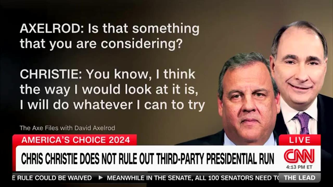 Sounds like Chris Christie is going to run as a third party presidential candidate.