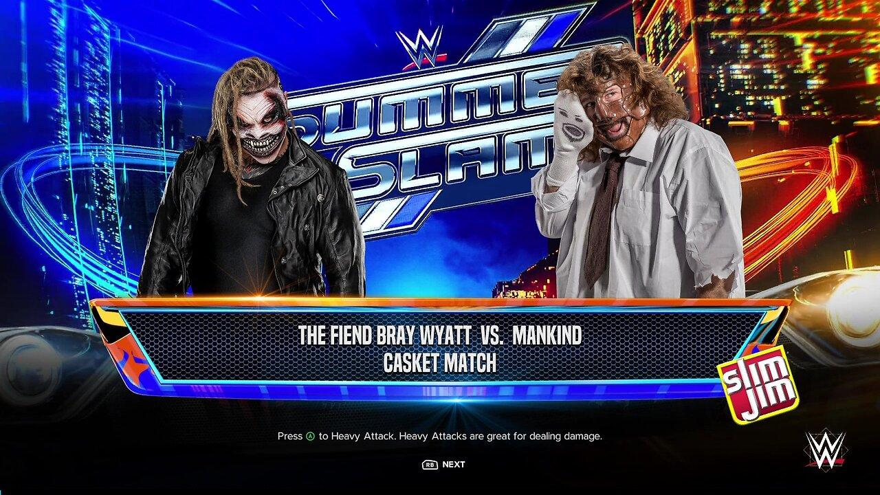 WWE 2k24 CasketMatch Fiend Bray Wyatt vs Mankind