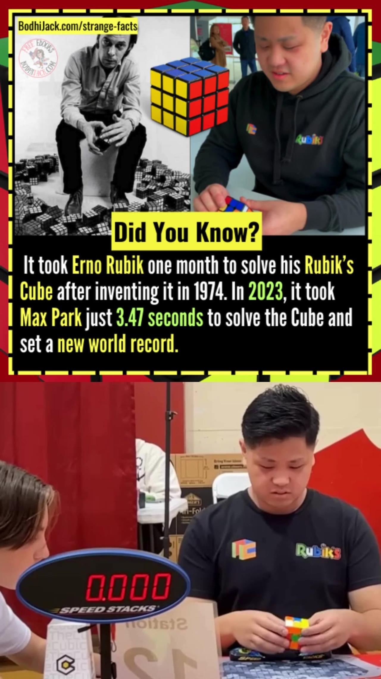 New World Record for solving Rubik's Cube - 3.47 SECONDS!