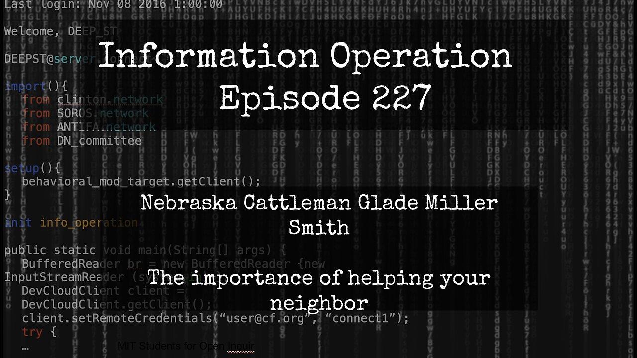 LIVE 5pm EST: IO Episode 227 - Helping Your Neighbor - Glade Miller Smith