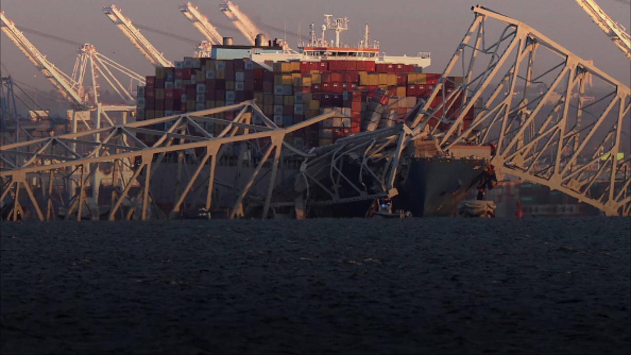 Francis Scott Key Bridge Collapses After Impact With Cargo Ship