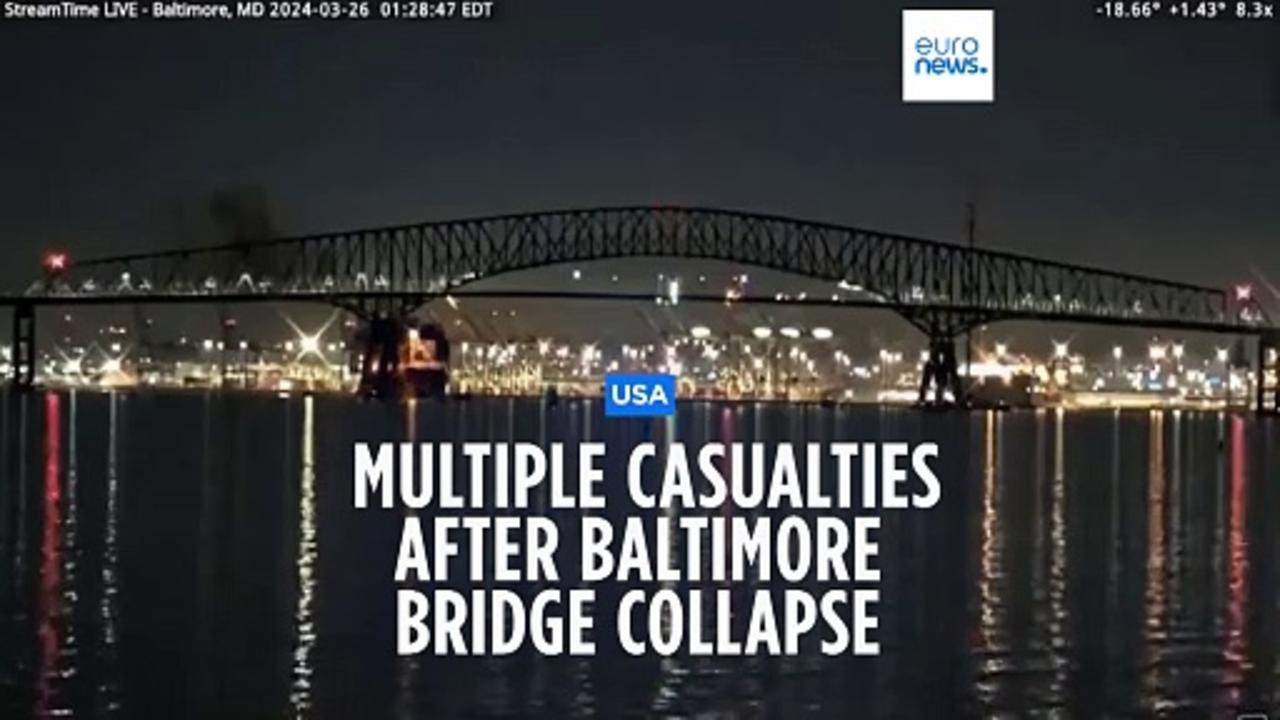 Baltimore bridge collapse sends authorities scrambling to rescue people from river
