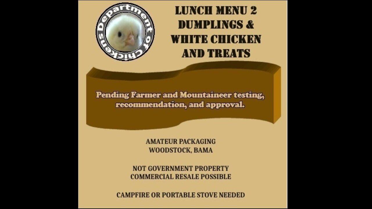 2024 South Appalachian MRE Lunch Menu 2 Dumplings & White Chicken Meal Ready to Eat Review