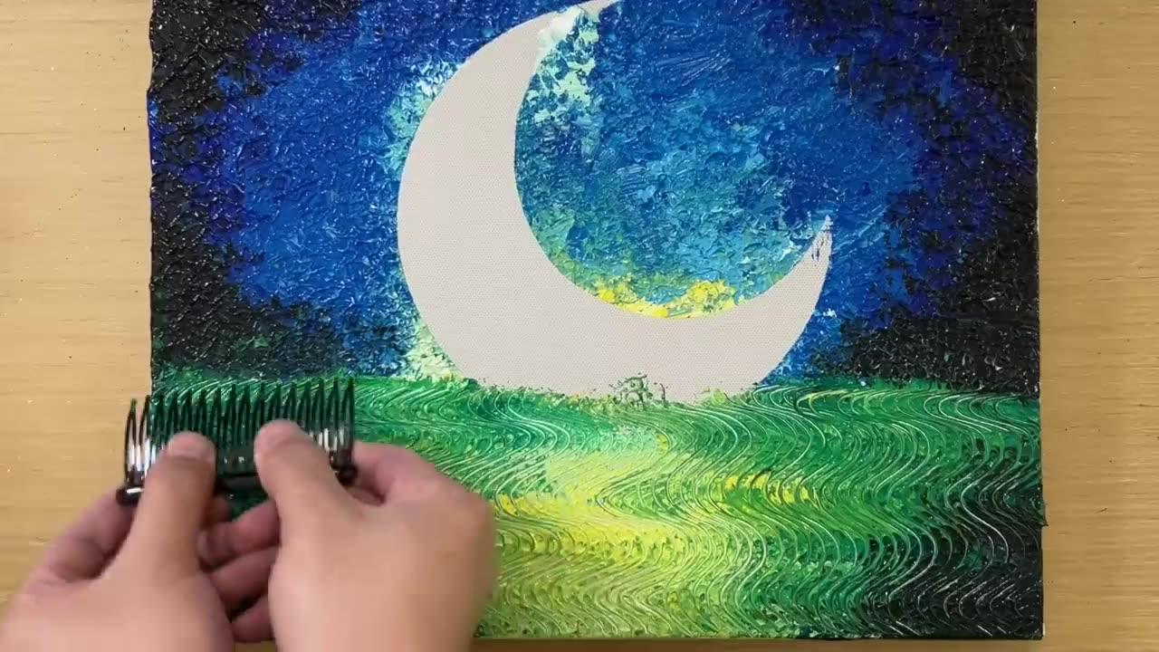 Hairpin painting technique / Acrylic painting