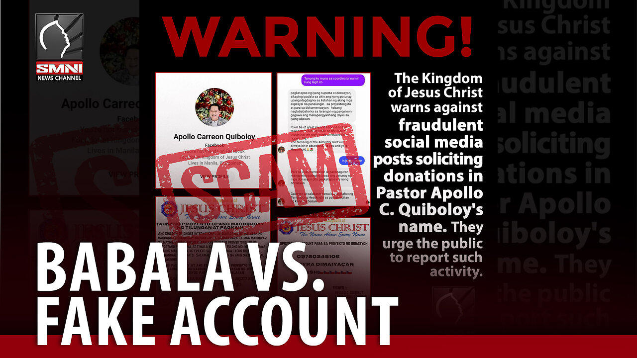 Kingdom of Jesus Christ, nagbabala sa isang fake account sa social media na nangingikil ng pera
