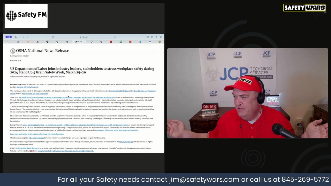 Safety Wars Live 3-25-2024 Safety News and Views