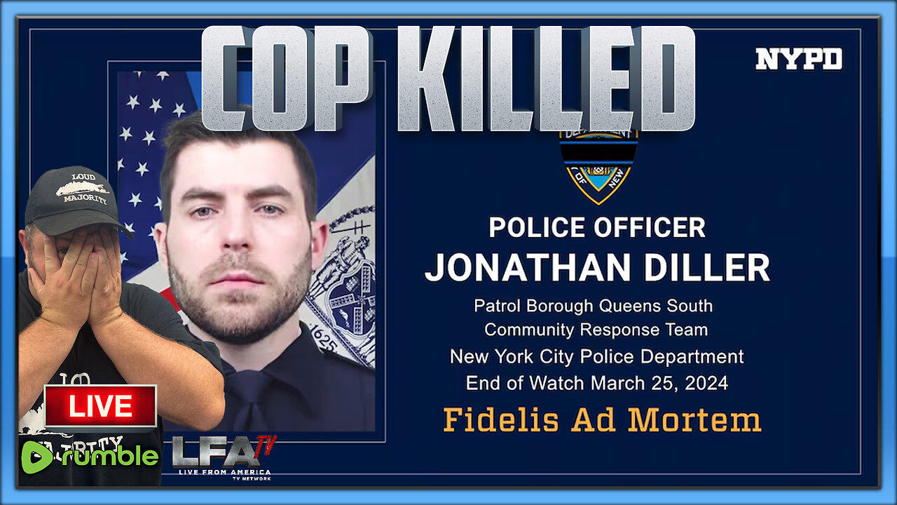 31 YEAR OLD COP KILLED BY A CRIMINAL WITH 20+ PRIOR ARRESTS | LOUD MAJORITY 3.26.24 1pm EST