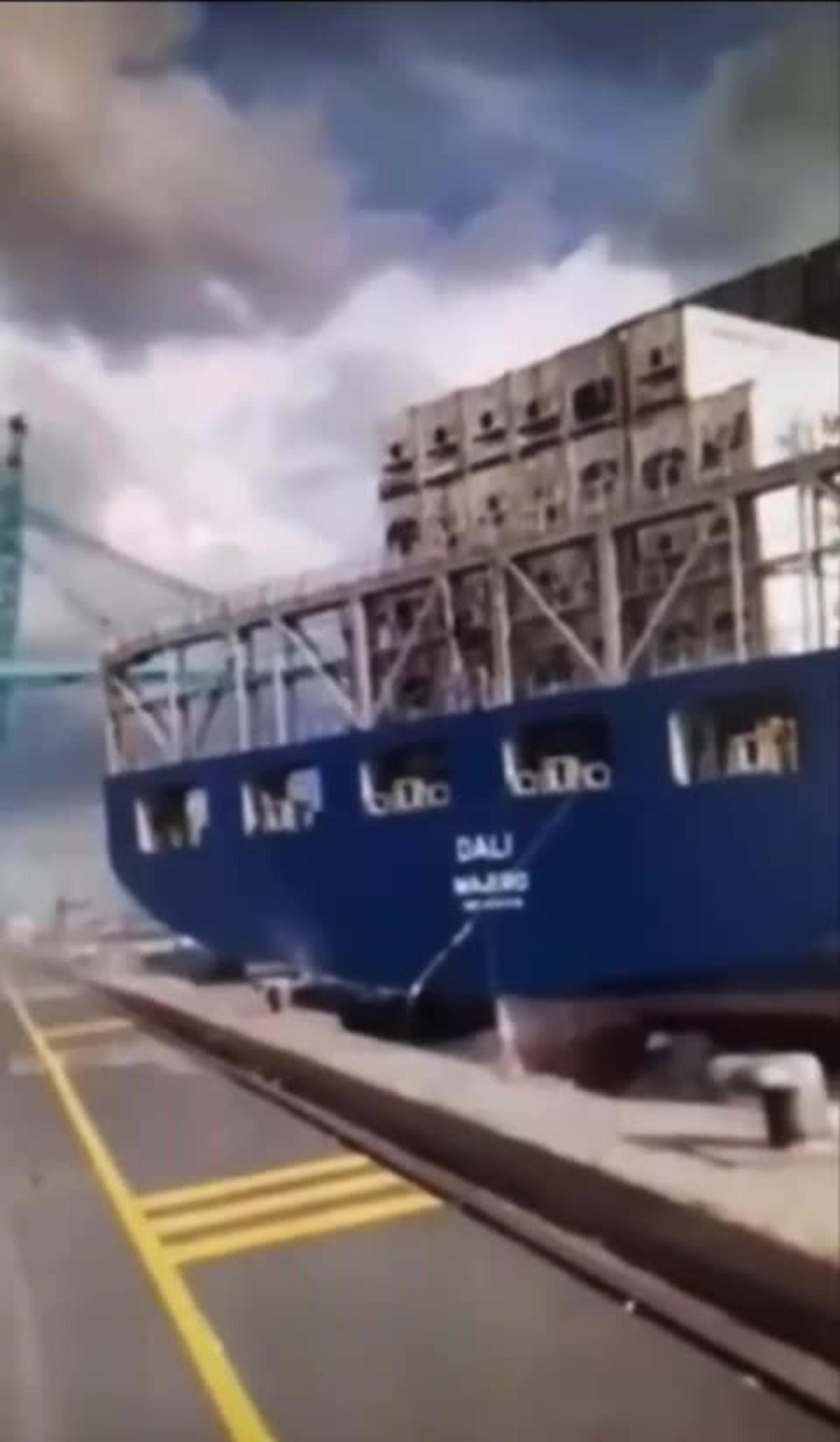 Dali container ship that crashed into Baltimore's Key Bridge bringing it crumbling