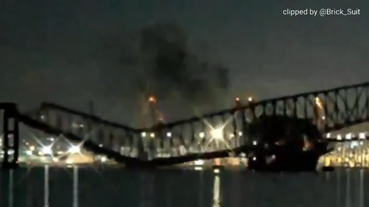 HORRIBLE: Footage Shows Cargo Ship Crash Into Bridge At Major Port