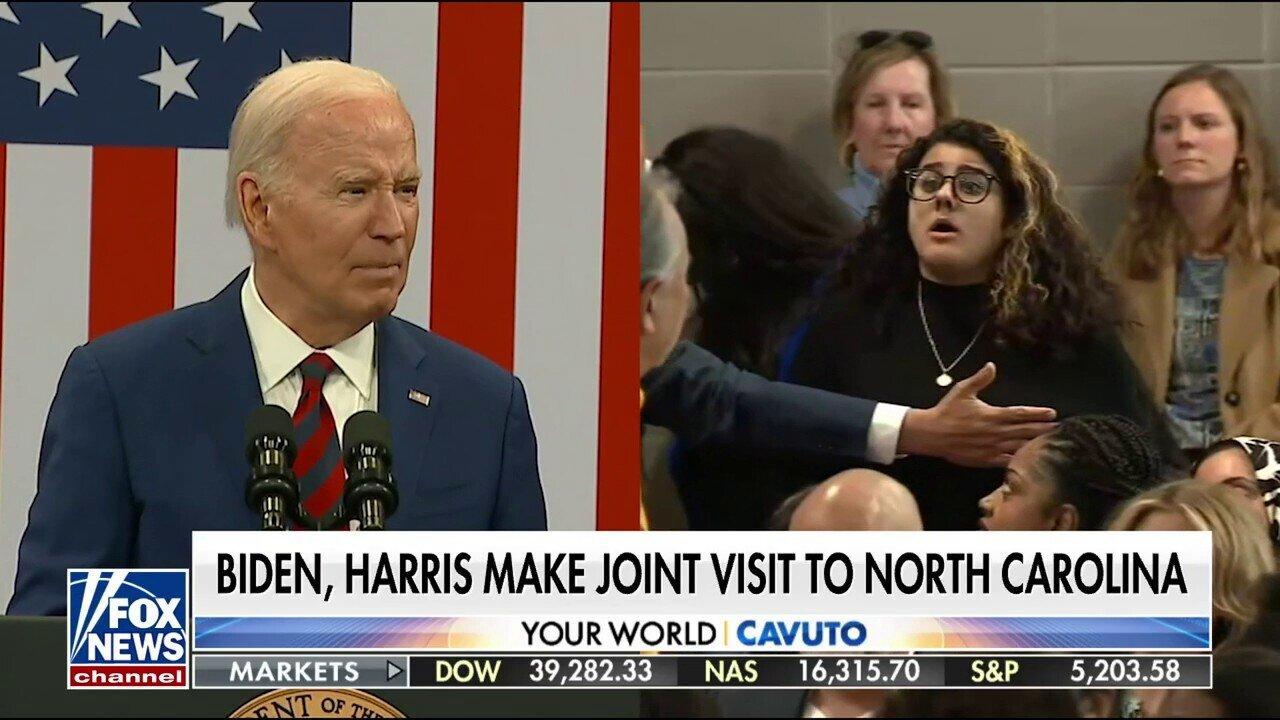 Biden's Speech Interrupted By Pro-Palestinian Protesters In North Carolina