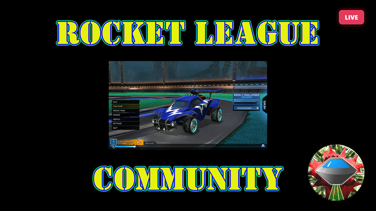Join me for the Rocket League Community Live Stream