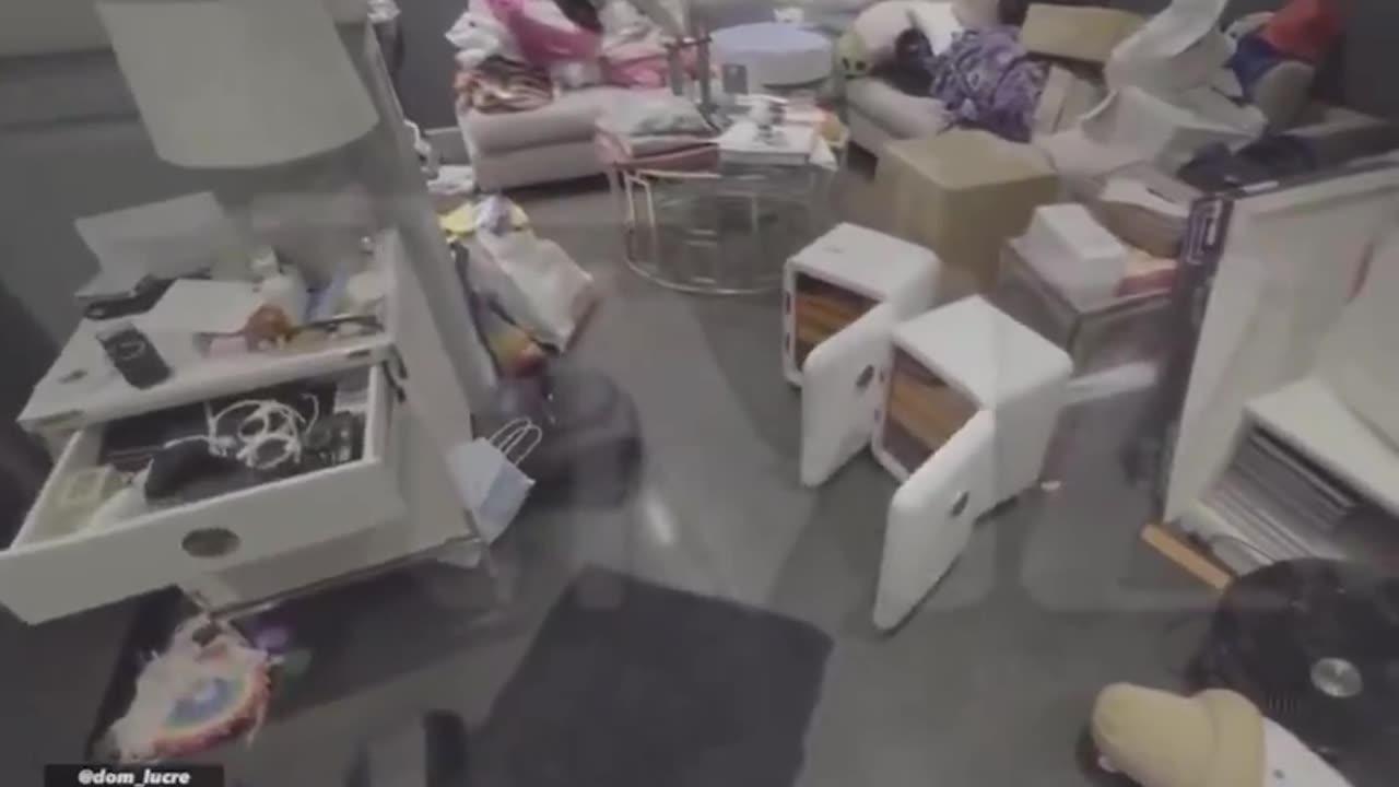 Wild footage shows inside P. Diddy’s bedroom after Homeland Security RAID on his house.