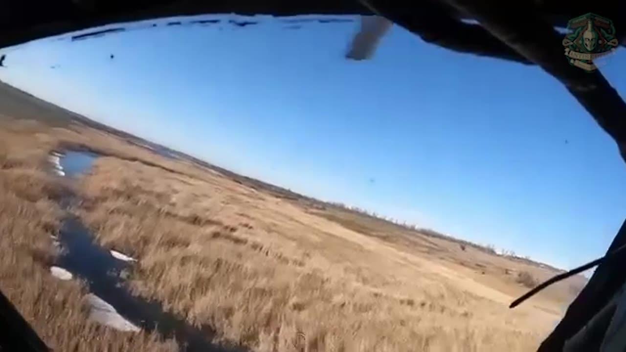 A Ukrainian Armed Forces helicopter, presumably Mi-8, was shot down