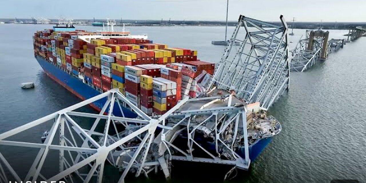 Baltimore Bridge Collapses After Cargo Ship Slams Into Base | Insider News