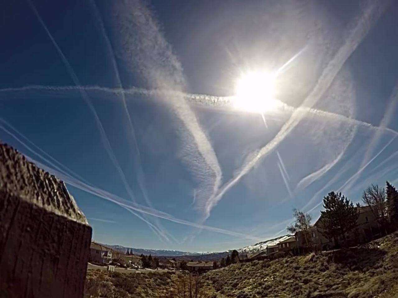 great timelapse from reno shows the amount of nano particulates being sprayed in the sky