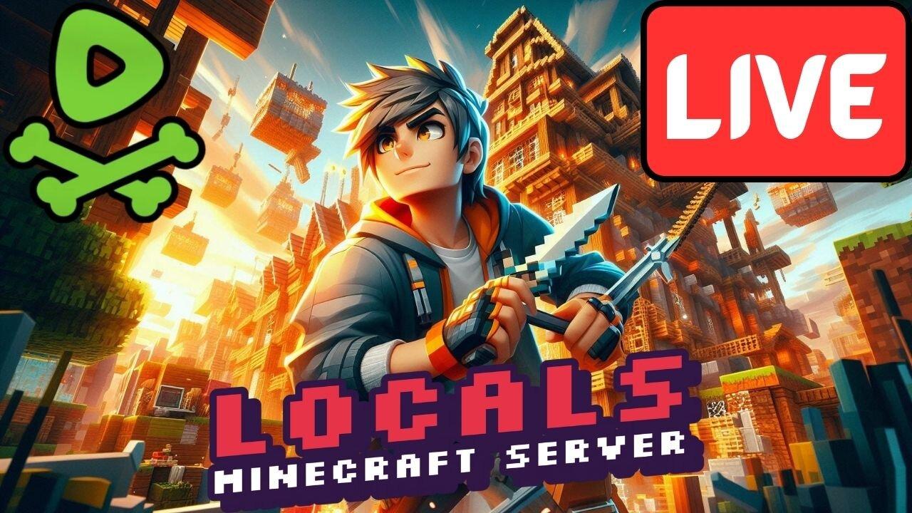 Building 'n' Fighting on the Locals Minecraft Server!