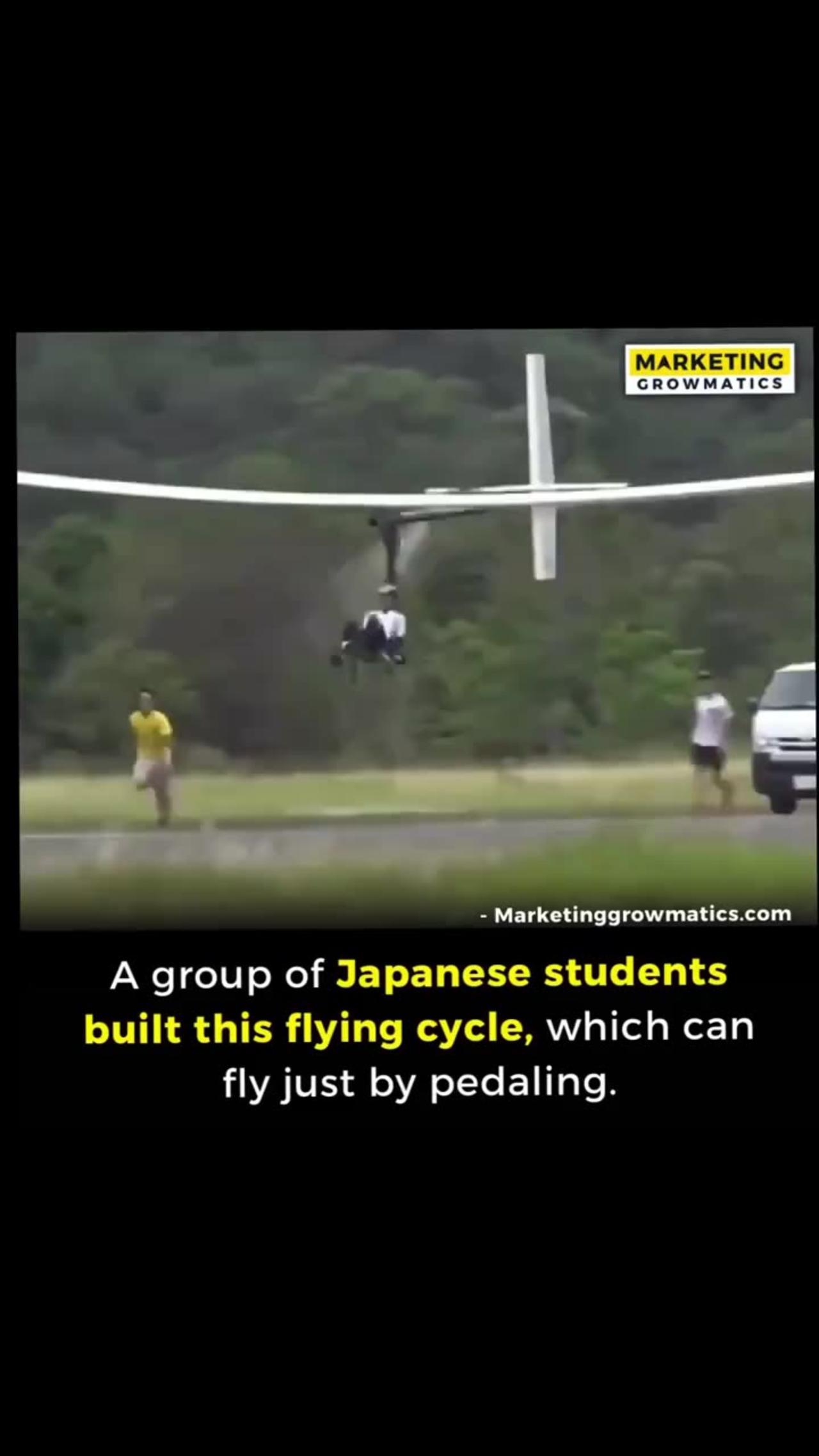 Japanese Students Build A Bicycle Plane