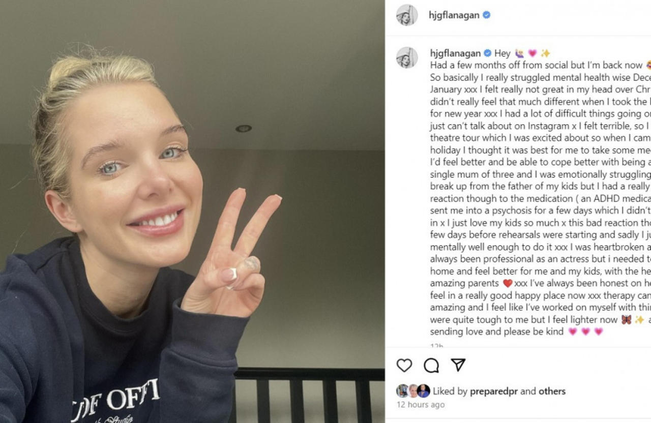 Helen Flanagan 'sent into a psychosis' after 'bad reaction' amid 'emotionally struggling' with split