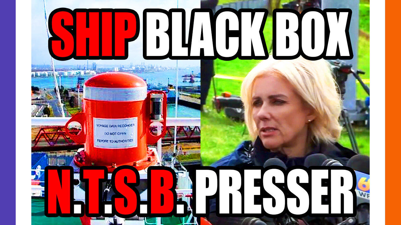 🚨BREAKING: Ship Black Box Presser by The NTSB 🟠⚪🟣