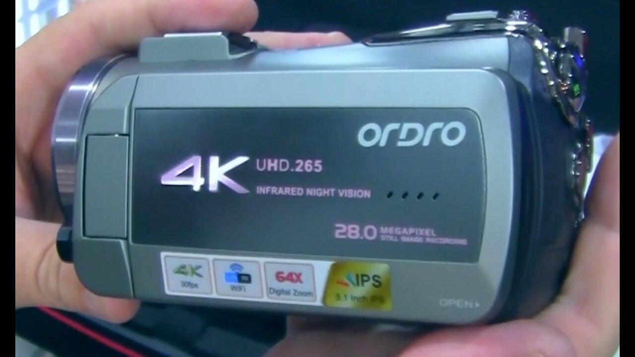 ORDRO REAL REVIEW HDR-AZ50 4K Video Camera Camcorder Ultra HD 28MP 64X 3840x2160 resolution