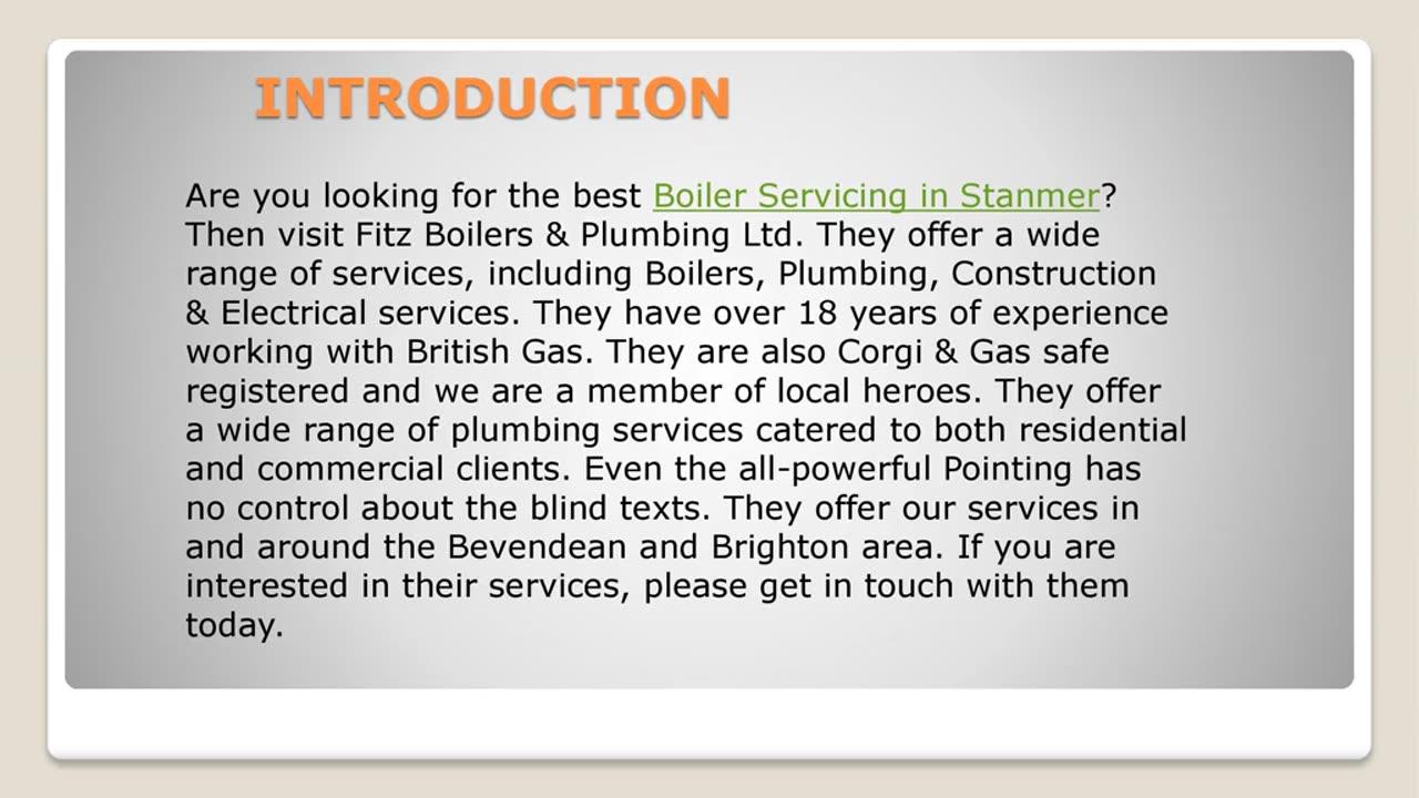 Best Boiler Servicing in Stanmer