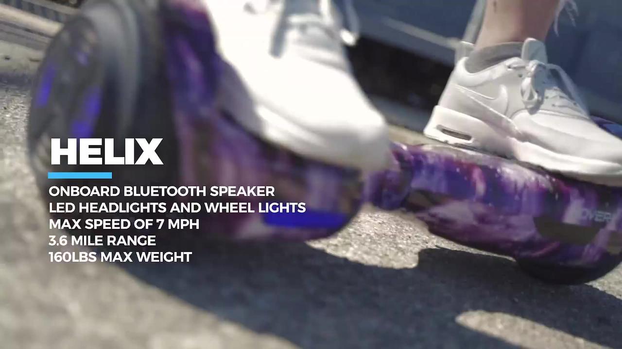Hover-1 Helix Electric Hoverboard | 7MPH Top Speed, 4 Mile Range,