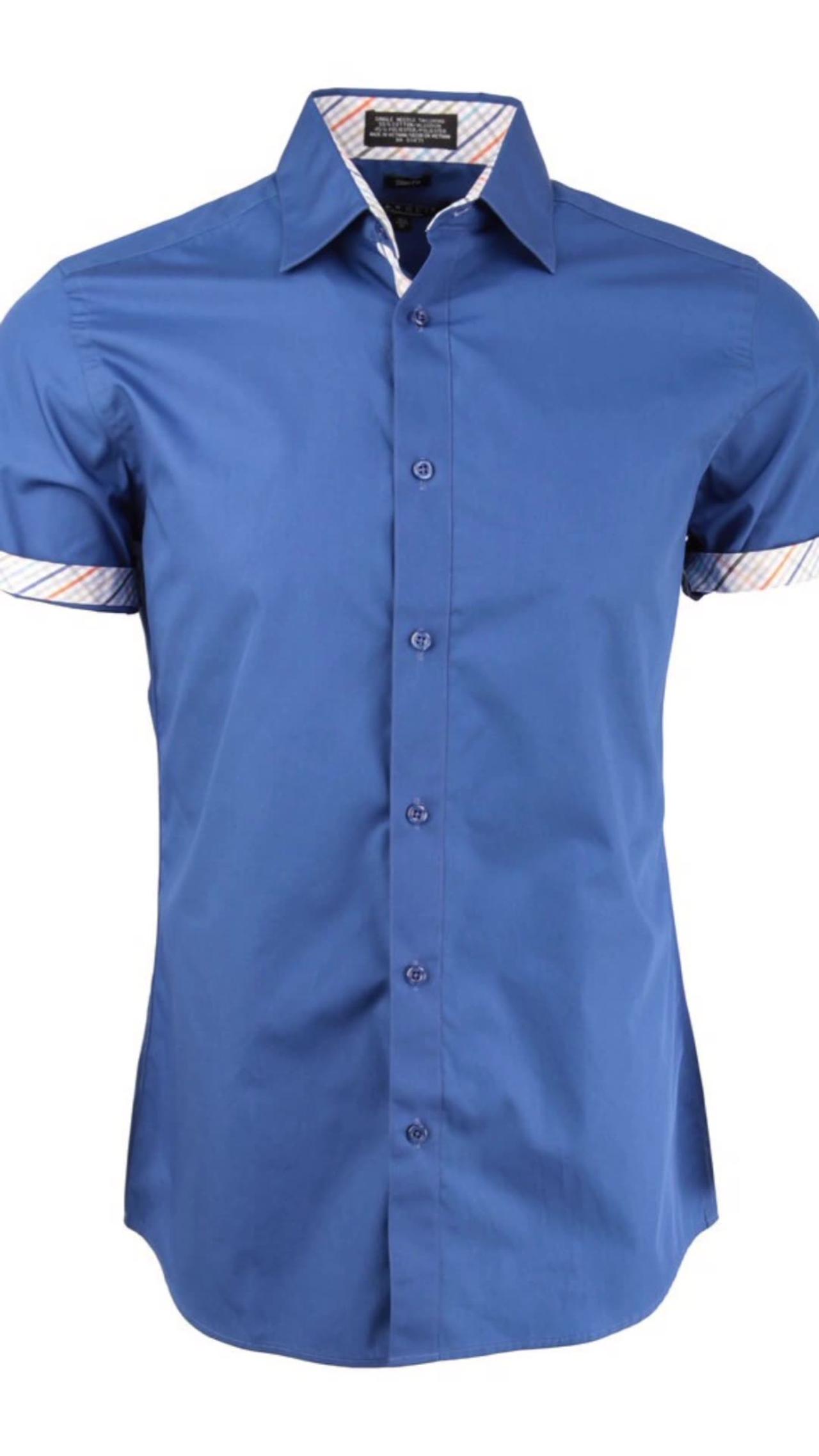 "Effortless Style: Trimmed Short Sleeve Shirt from La Mode Men's