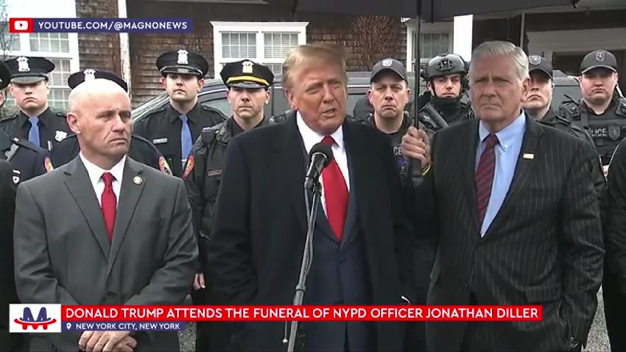 🇺🇸 Donald Trump   Full Remarks at Funeral of fallen NYPD Officer Jonathan Diller (Subtitles) [CC]