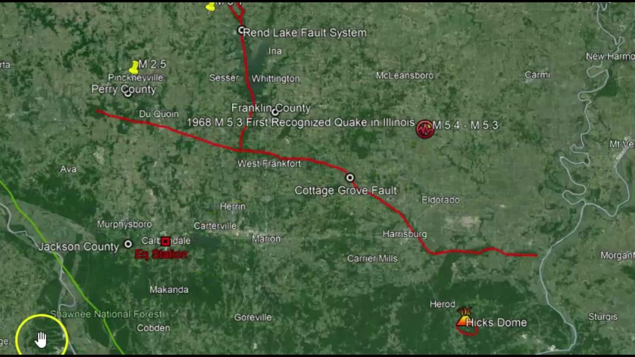 Earthquake East Of St. Louis Felt Through Out Area M 2.8