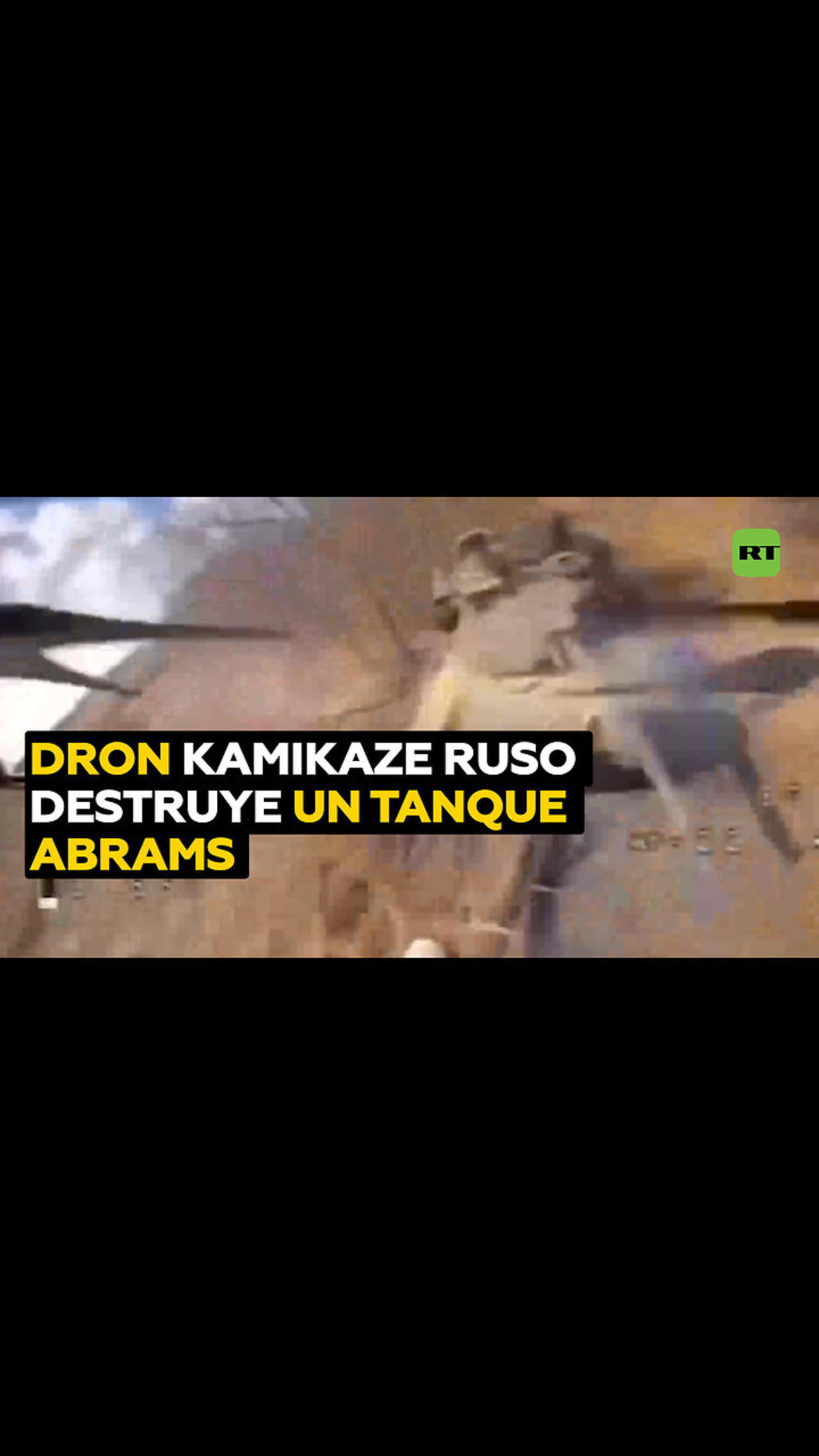 Dron kamikaze de las tropas rusas destruye un tanque Abrams de fabricación estadounidense