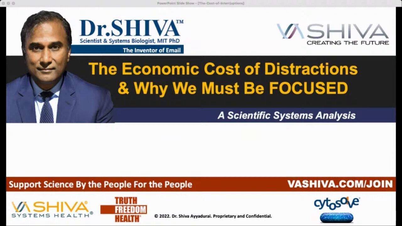 Dr.SHIVA™ LIVE - The Economic Cost of Distractions Shiva4President TOWN HALL - 29th March 2024
