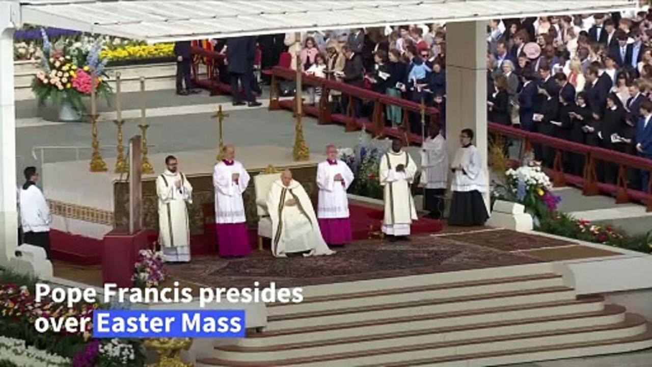 Pope Francis leads Easter Mass in the Vatican