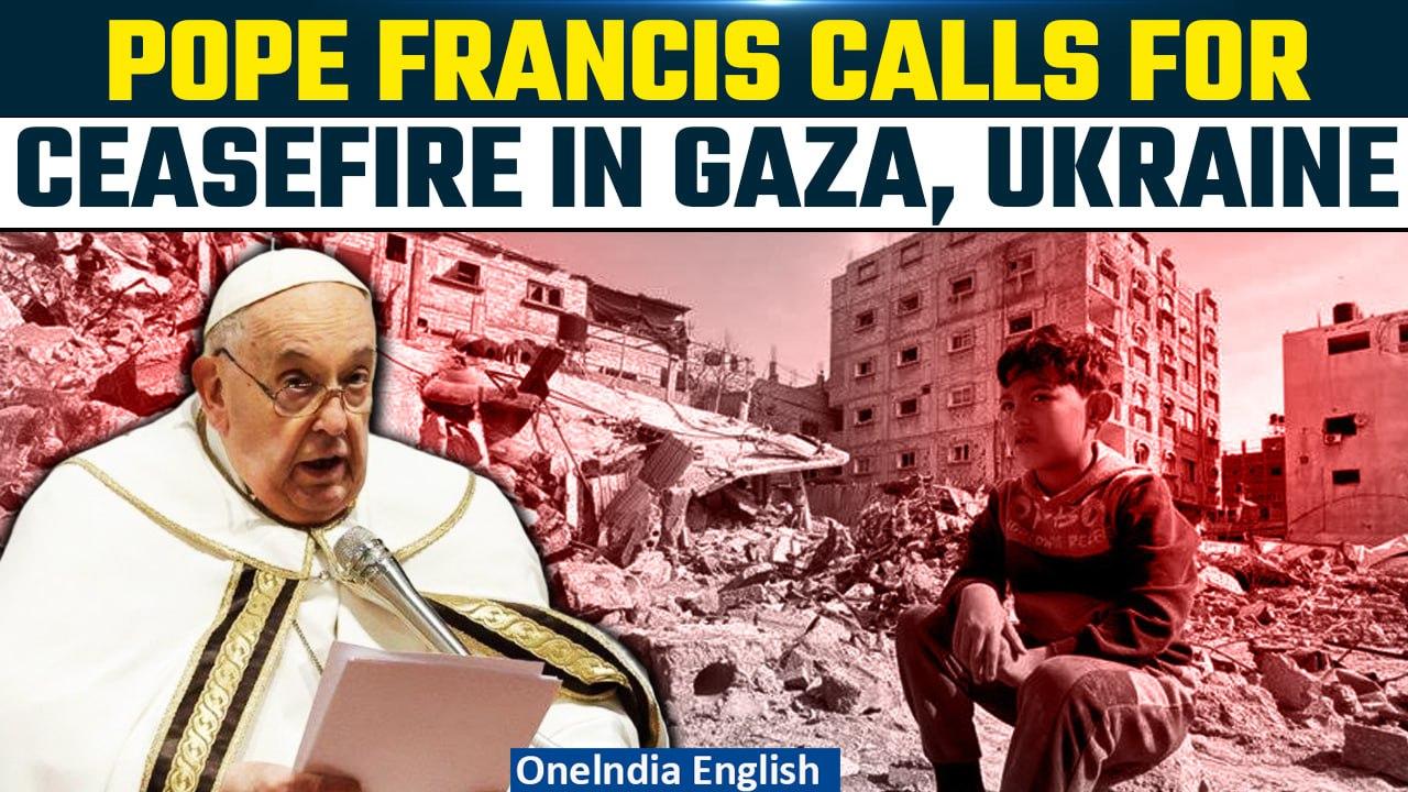 Gaza War: Pope Francis calls for Gaza ceasefire as he leads Easter Mass | Oneindia