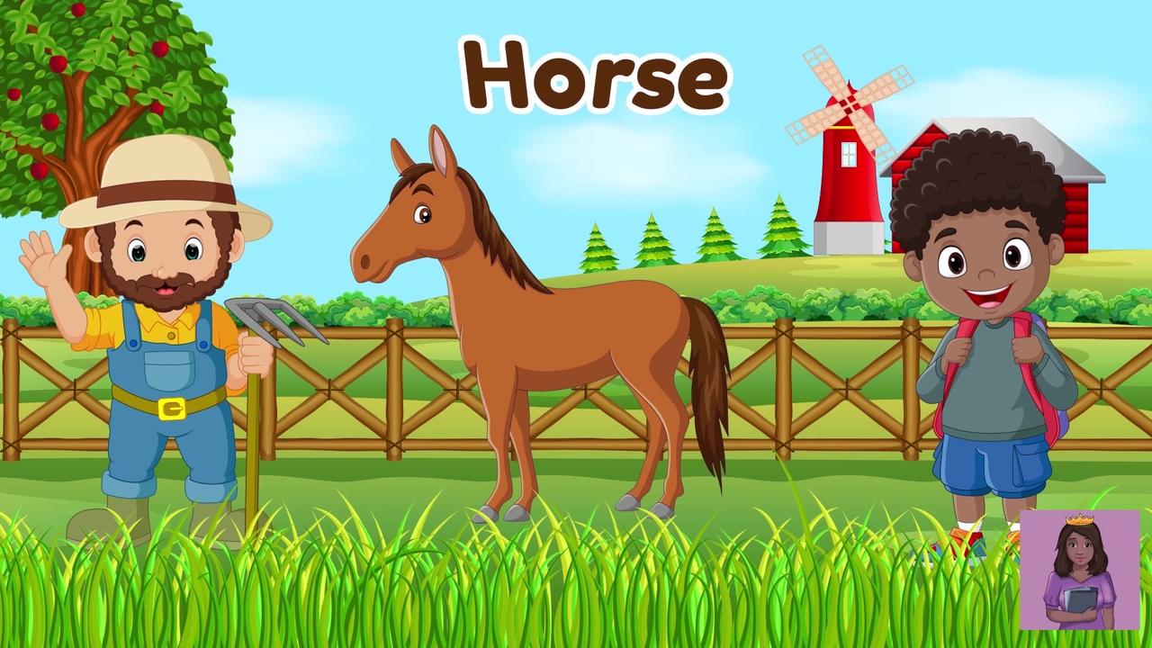 Let's Learn About Farm Animals Educational Video For Kids