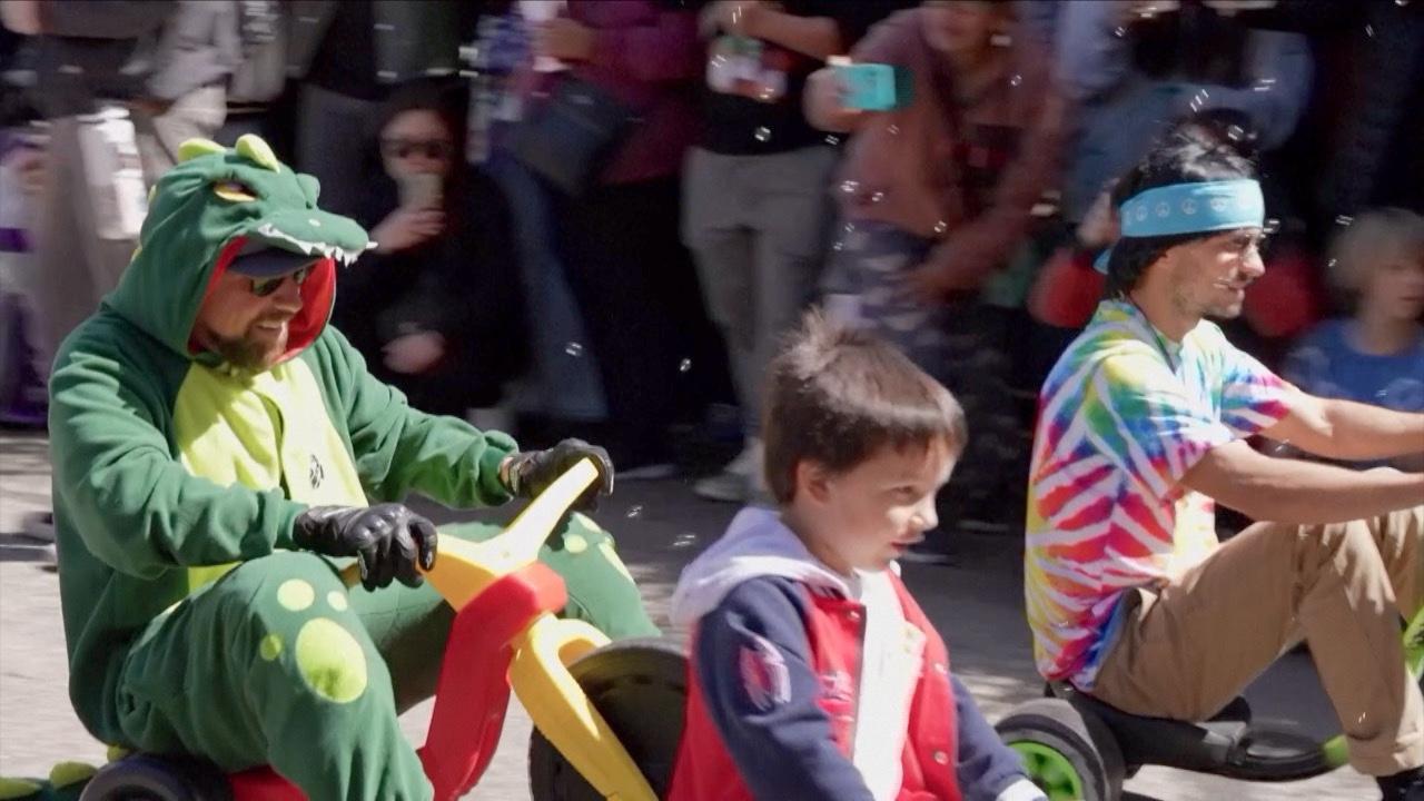Watch These Adults Ride Kids Trikes in Annual ‘Bring Your Own Wheel’ Event
