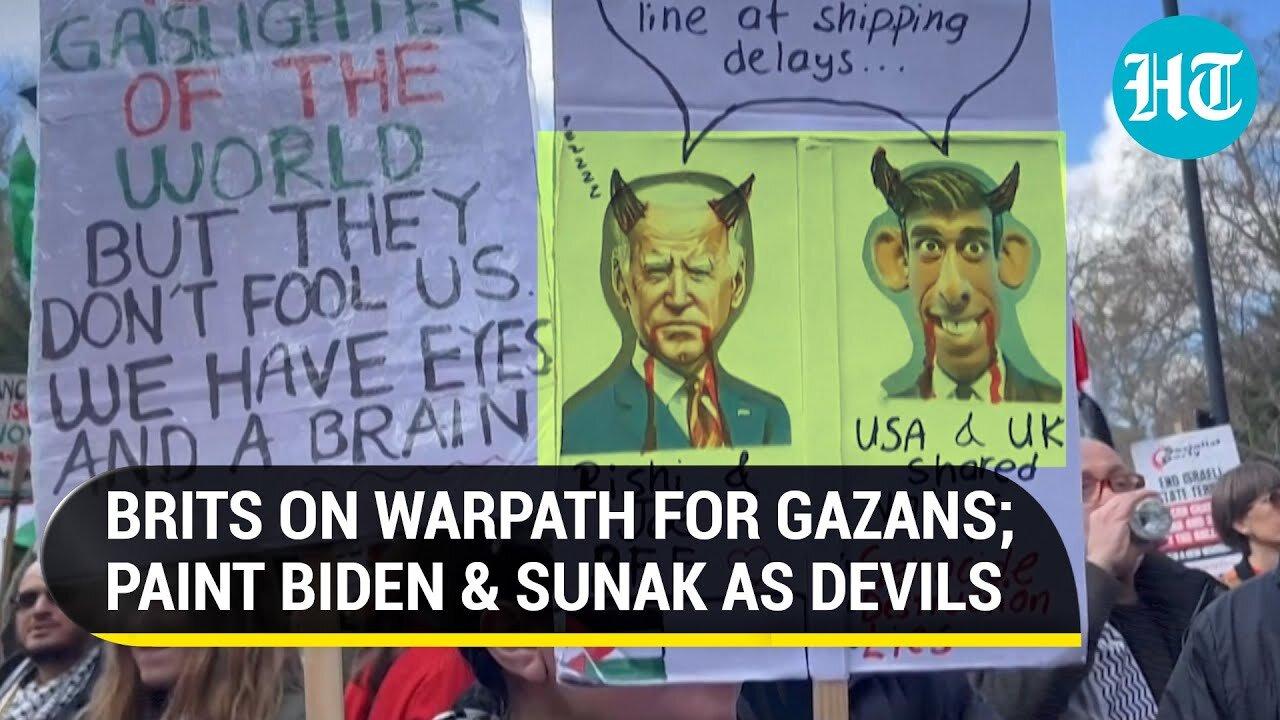 'Devils' Biden And Sunak...': London 'On Boil' As U.S., UK Fail To Block Netanyahu's Rafah Plans