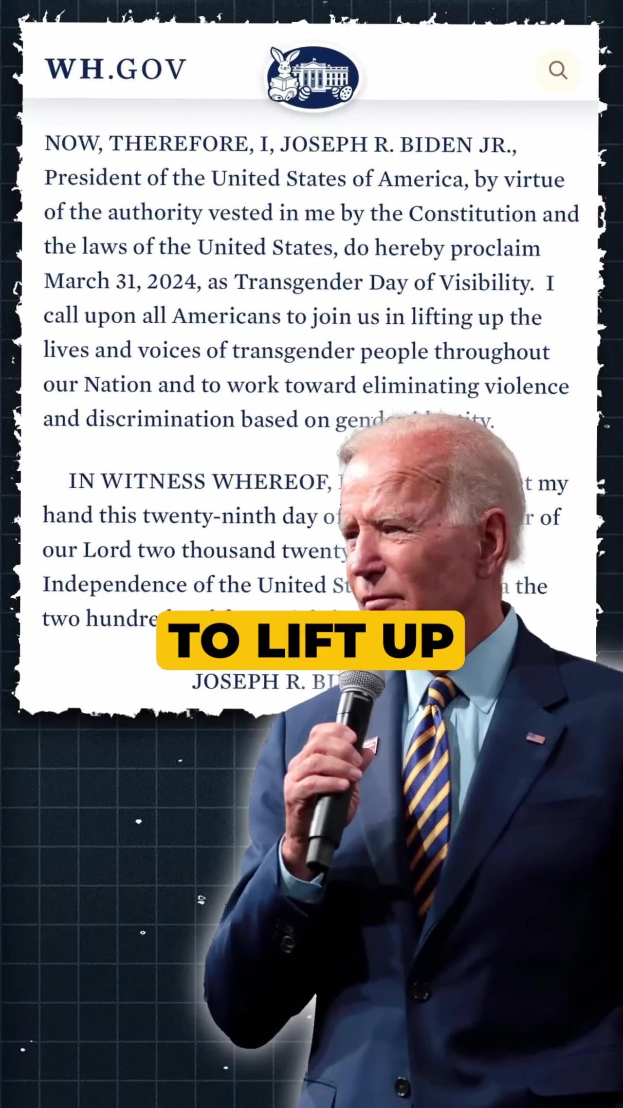 Biden chooses Trans over Easter #Christian #Persecution #LGBT #Resurrection