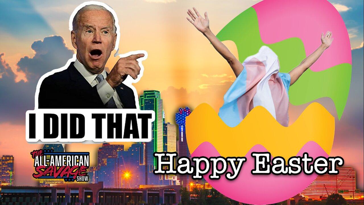 DJT Stocks drop, Biden Easter Trans day, and Lizzo quits Instagram, we hope.